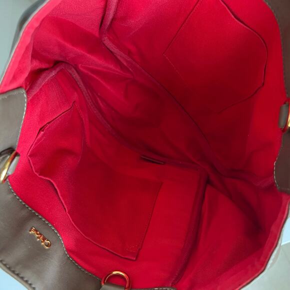 Chloe Dark Brown Leather Crossbody Bag with Gold Accents - Picture 7 of 16